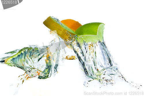 Image of fruit splashing