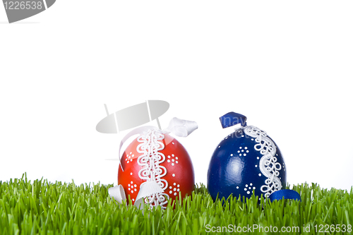 Image of easter eggs in grass