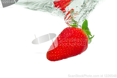 Image of strawberry in the water