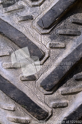 Image of Close-up of old tyre