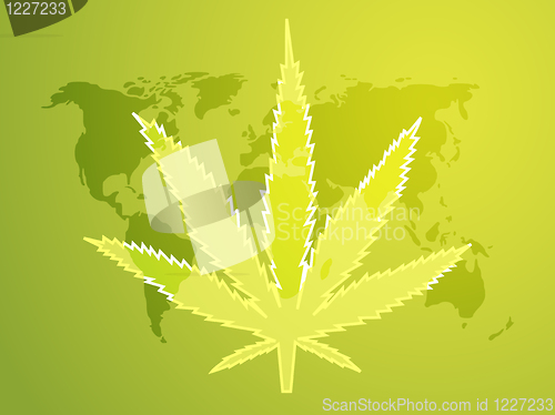 Image of Marijuana leaf illustration