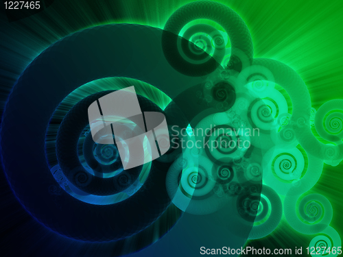 Image of Abstract swirly floral grunge illustration