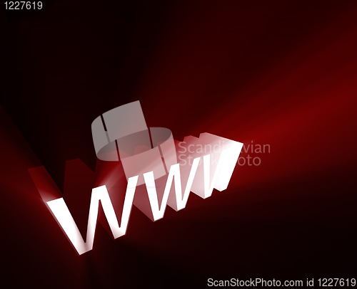 Image of WWW glowing