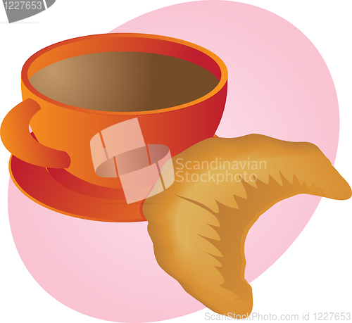 Image of Coffee and croissant