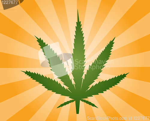 Image of Marijuana leaf illustration