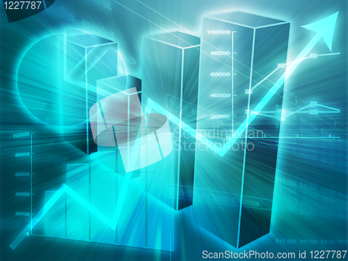 Image of Spreadsheet business charts illustration