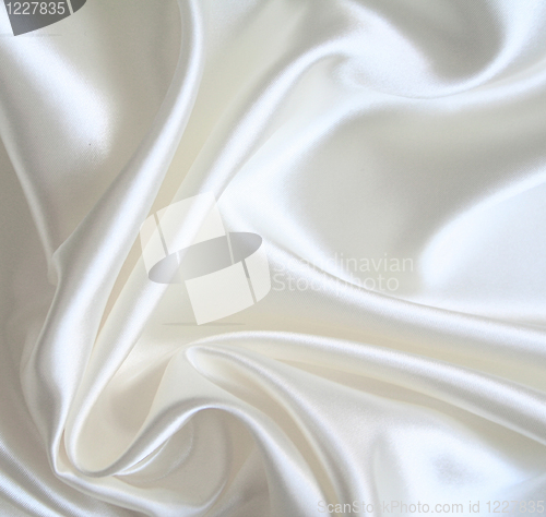 Image of Smooth elegant white silk background 
