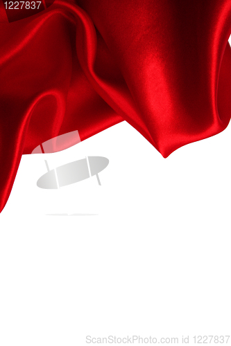 Image of Smooth Red Silk as background 