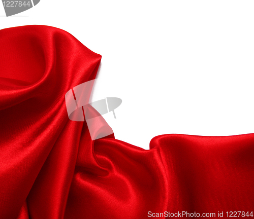 Image of Smooth Red Silk as background 