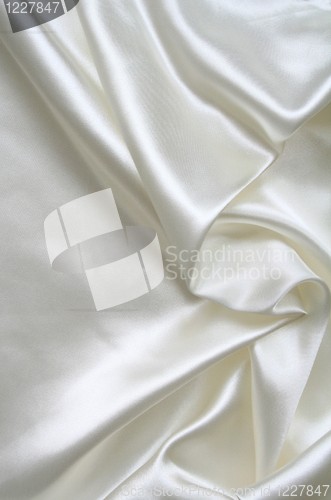 Image of Smooth elegant white silk as background