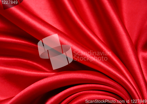 Image of Smooth Red Silk as background 