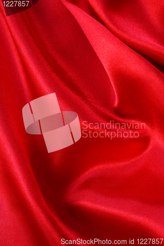 Image of Smooth Red Silk as background 