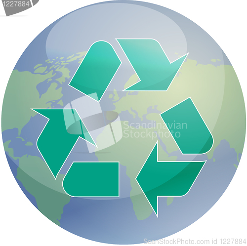 Image of Recycling eco symbol