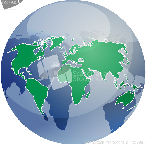Image of Map of the world illustration on globe