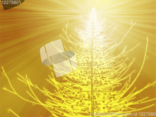 Image of Sparkly christmas tree illustration