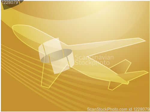 Image of Air travel airplane illustration