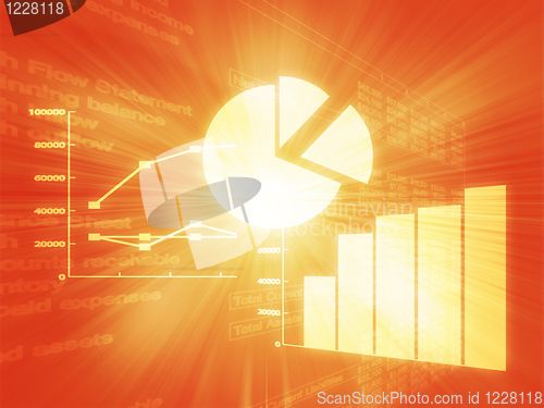 Image of Spreadsheet business charts illustration