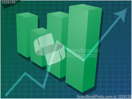 Image of Financial barchart illustration