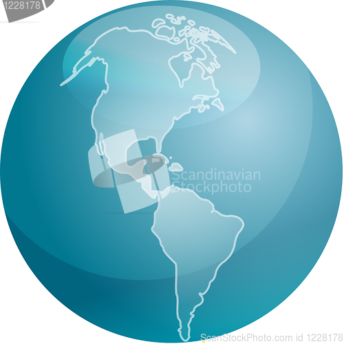 Image of Map of Americas sphere