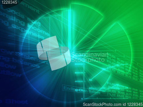 Image of Spreadsheet business charts illustration