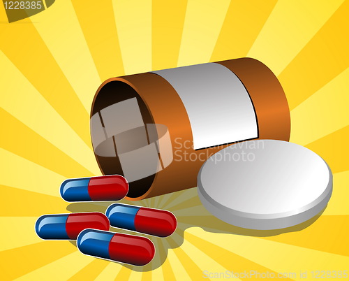 Image of Illustration of open pillbox with pills