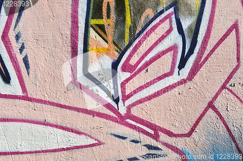 Image of abstract graffiti detail