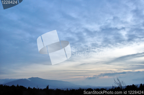 Image of foggy mountain