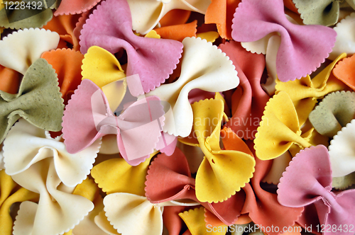 Image of fresh farfalle pasta