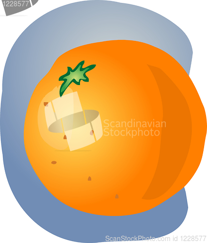 Image of Whole orange illustration