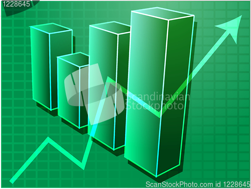 Image of Financial barchart illustration