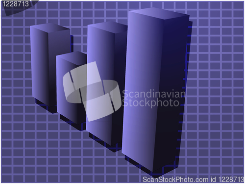 Image of Financial barchart illustration