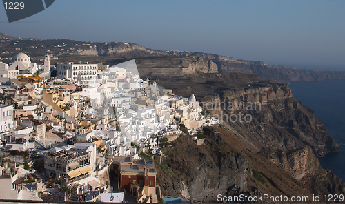 Image of Evening light on Fira, Santorini