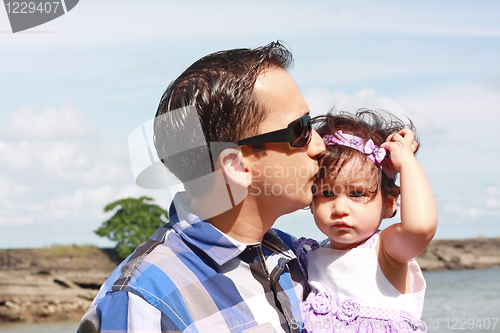 Image of Father and his little daughter 