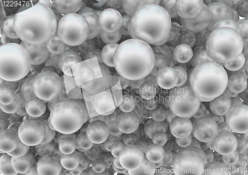 Image of Large group of grey orbs or pearls