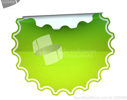 Image of Green spotted round sticker or label 