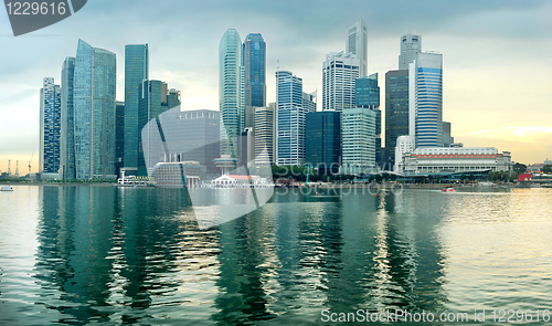 Image of Singapore at sunset