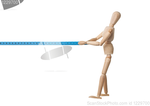 Image of Mannequin pulling a measuring tape