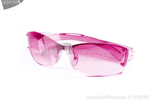 Image of pink sunglasses on white 