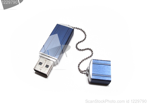 Image of flash drive on white 