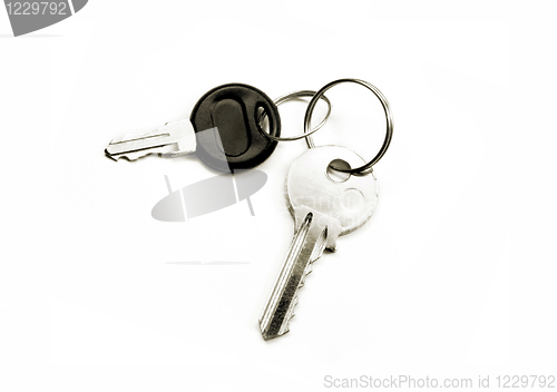 Image of keys on white