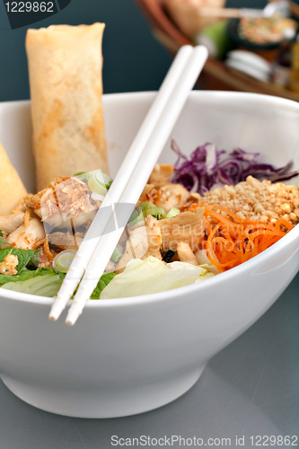 Image of Fresh Thai Salad with Spring Rolls