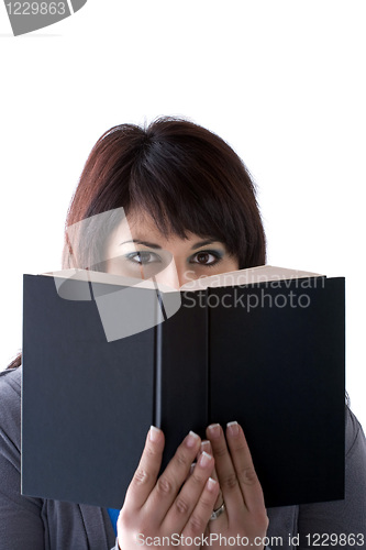 Image of Book Reader Peeking
