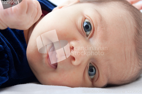 Image of Cute Little Newborn Baby Smiling