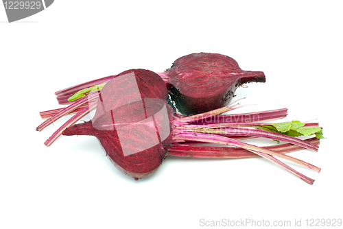 Image of Two halves of red beet