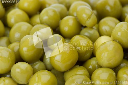 Image of Background of conserved green peas