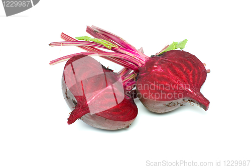 Image of Two halves of red beet