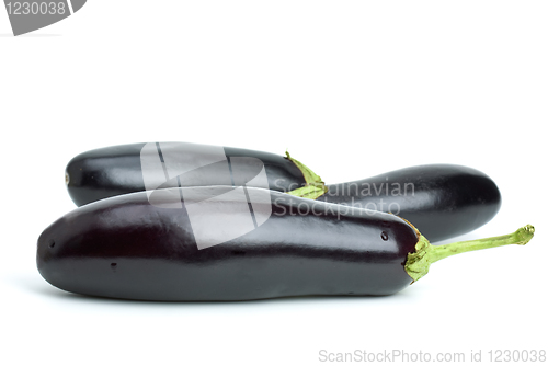 Image of Three aubergines