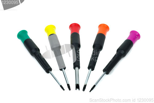 Image of Five different screwdrivers