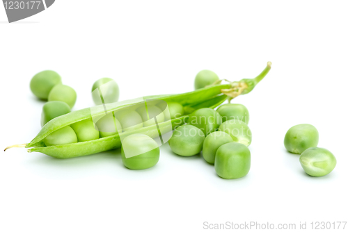 Image of Peas and cracked pod
