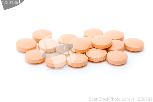 Image of Some orange  tablets